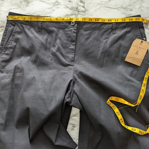 Talbots Black Chinos Plus Size NWT size 18 Tall - Picture 5 of 9